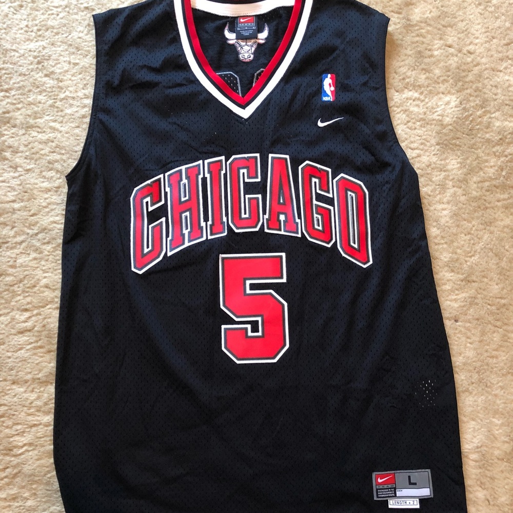 Authentic Nike Jalen Rose Chicago Bulls Jersey (L)